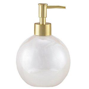 one brand new IRIDESCENT PEARL Wild Sage Taya Bathroom SOAP / LOTION DISPENSER